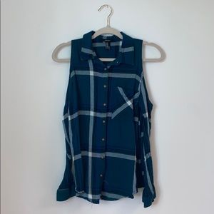 Open shoulder flannel